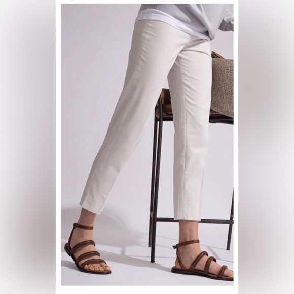 Brunello Cucinelli Italian Trouser Pants Slim Women’s 4 Grey Flat Front Slacks - Picture 1 of 15